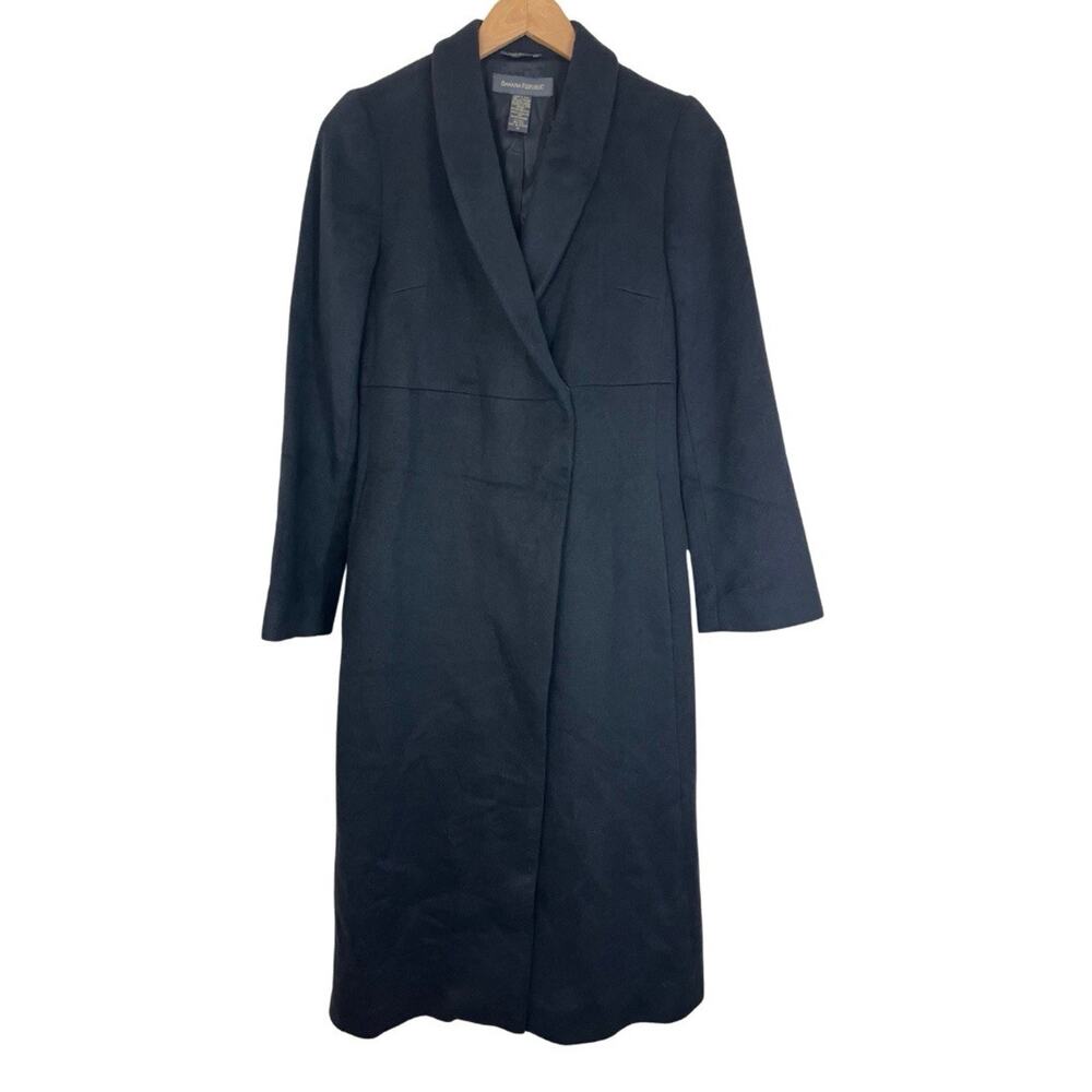 Banana Republic Vintage 2000 Wool Angora Long Line Peacoat Womens XS Made Italy